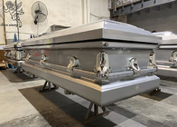 ISO9001 Cenaze Metal Paslanmaz Çelik Tabut Özelleştirilebilir ve Dekore edilebilir Yüzey