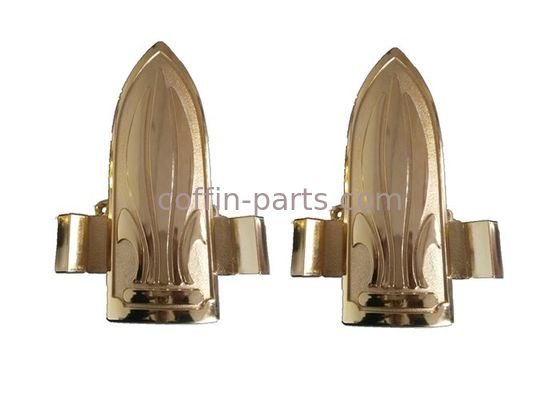 Polished Gold Coffin Parts Injection Molding 62cm X 54cm X 38cm For Casket Decoration