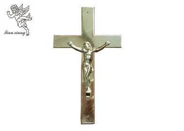 Plastik İsa Tabutu Haçlı Soluk Altın Ebat 24 × 14 Cm 200 Adet / Metn TX - Jesus 6 #