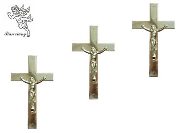 Plastik İsa Tabutu Haçlı Soluk Altın Ebat 24 × 14 Cm 200 Adet / Metn TX - Jesus 6 #
