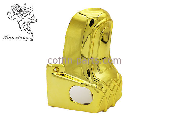 Metal Çubuklu ABS Plastik Malzeme Gümüş Tabut Köşeleri Tabut Donanım