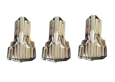 Soluk Altın Plastik Tabut Ek Parçaları Çelik Katı Çubuklu Kasket Köşe Dekorasyonu